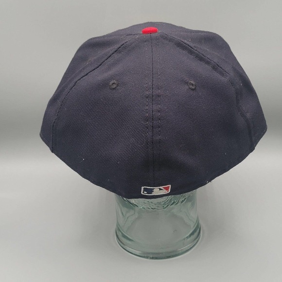 Cleveland Indians 5950 New Era 100% Wool Fitted Hat Size 8 Pro Model Cooperstown - Picture 6 of 14